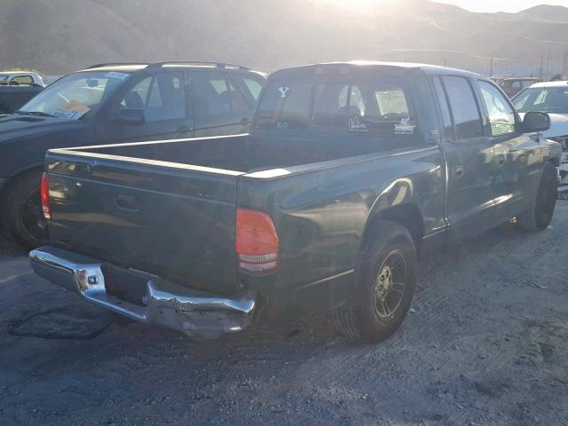 1B7GL2AN81S114653 - 2001 DODGE DAKOTA QUA GREEN photo 4