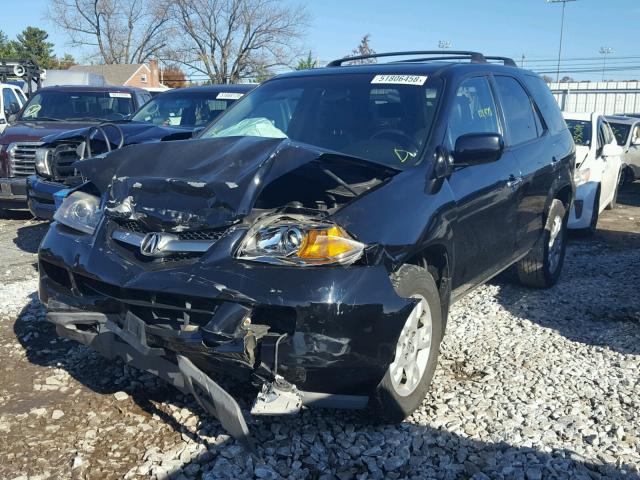 2HNYD18815H519210 - 2005 ACURA MDX TOURIN BLACK photo 2