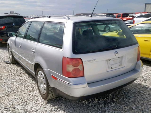 WVWND63B53E134181 - 2003 VOLKSWAGEN PASSAT GL SILVER photo 3