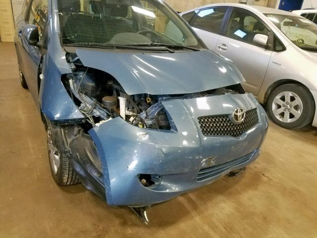 JTDJT923975093136 - 2007 TOYOTA YARIS BLUE photo 9