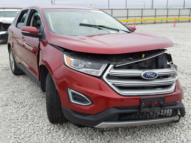 2FMTK3K9XFBB06897 - 2015 FORD EDGE TITAN RED photo 1