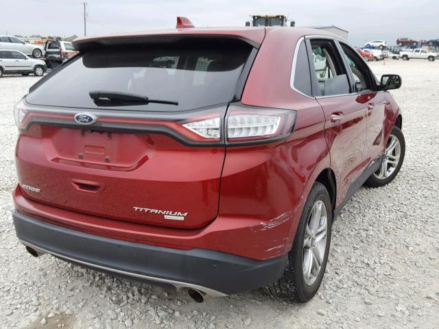 2FMTK3K9XFBB06897 - 2015 FORD EDGE TITAN RED photo 4