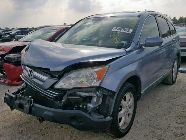 5J6RE387X8L009286 - 2008 HONDA CR-V EXL BLUE photo 2