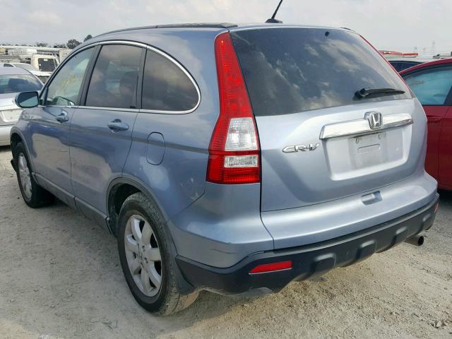 5J6RE387X8L009286 - 2008 HONDA CR-V EXL BLUE photo 3