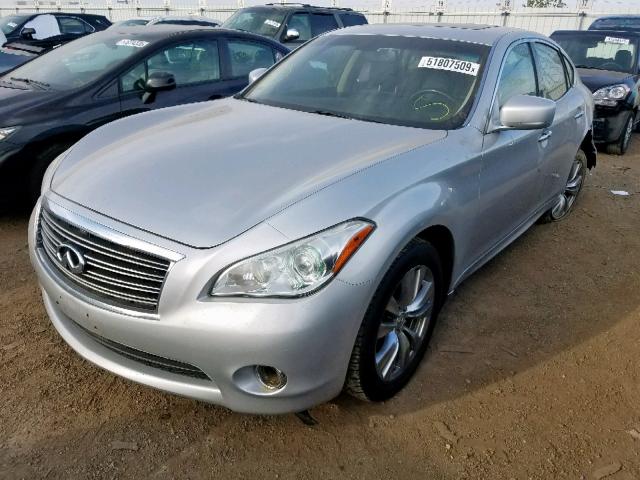 JN1BY1AR4CM392338 - 2012 INFINITI M37 X SILVER photo 2