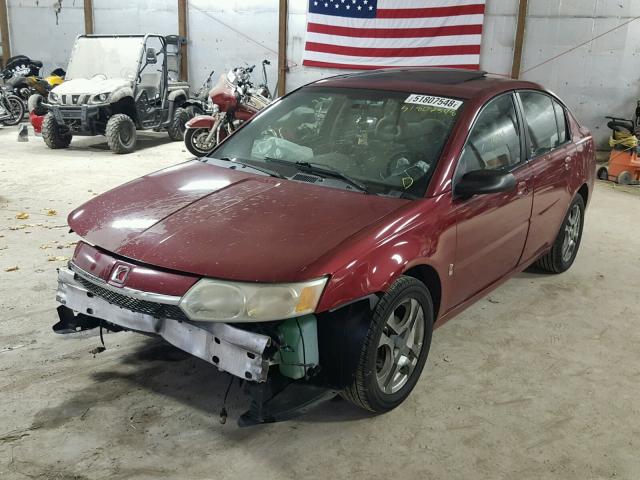 1G8AL52F54Z190707 - 2004 SATURN ION LEVEL MAROON photo 2