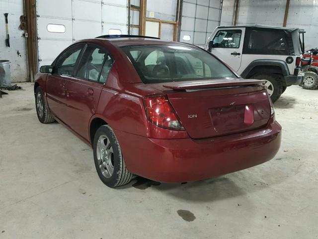 1G8AL52F54Z190707 - 2004 SATURN ION LEVEL MAROON photo 3