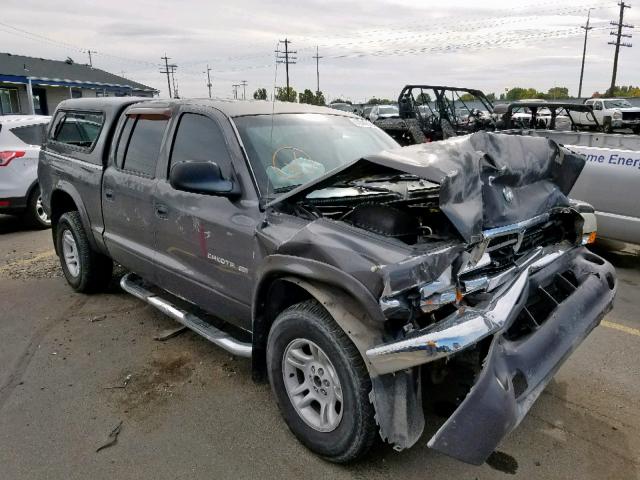 1B7HG48N52S577331 - 2002 DODGE DAKOTA QUA CHARCOAL photo 1