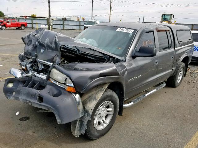 1B7HG48N52S577331 - 2002 DODGE DAKOTA QUA CHARCOAL photo 2