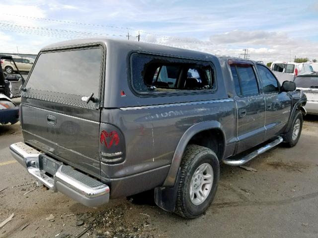 1B7HG48N52S577331 - 2002 DODGE DAKOTA QUA CHARCOAL photo 4