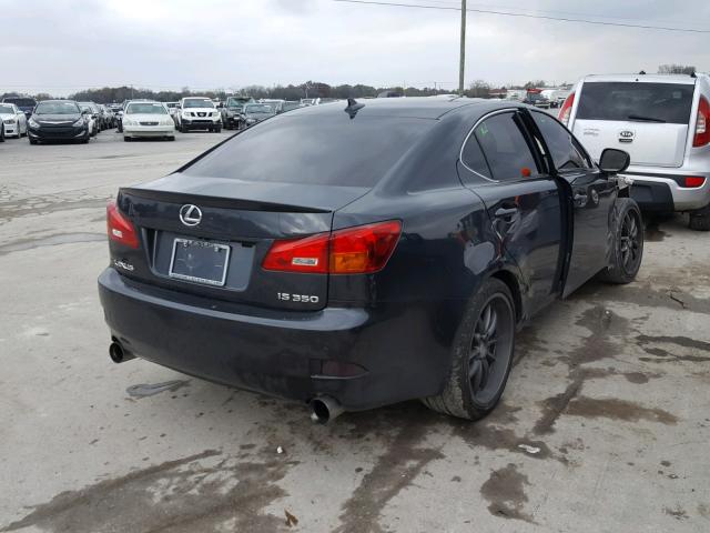 JTHBE262885019763 - 2008 LEXUS IS 350 BLACK photo 4