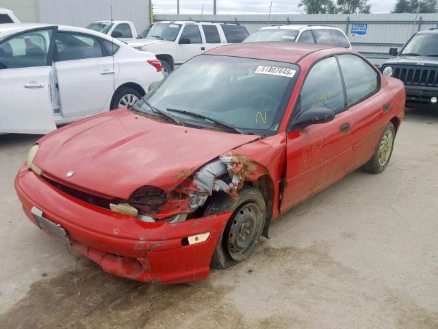 1B3ES47Y4VD207205 - 1997 DODGE NEON HIGHL RED photo 2