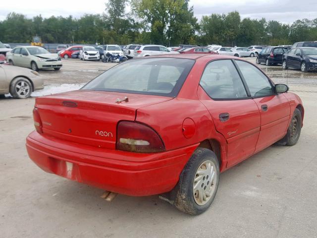 1B3ES47Y4VD207205 - 1997 DODGE NEON HIGHL RED photo 4