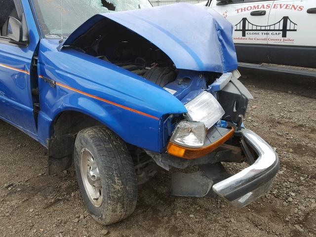 1FTYR10C7WPA86352 - 1998 FORD RANGER BLUE photo 10