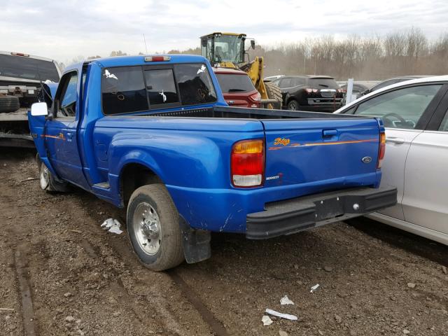 1FTYR10C7WPA86352 - 1998 FORD RANGER BLUE photo 3