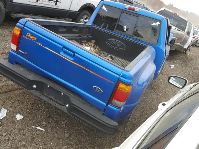 1FTYR10C7WPA86352 - 1998 FORD RANGER BLUE photo 4