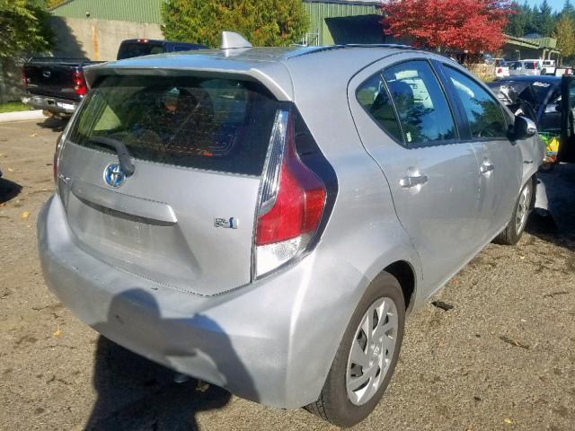 JTDKDTB33F1114597 - 2015 TOYOTA PRIUS C SILVER photo 4