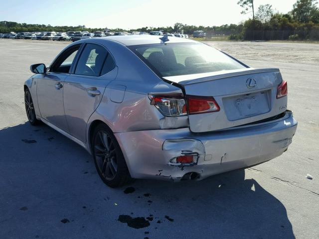 JTHBF5C28D5187464 - 2013 LEXUS IS 250 SILVER photo 3