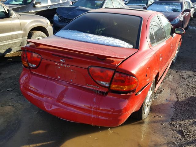 1G3NF52E61C156859 - 2001 OLDSMOBILE ALERO GLS RED photo 4