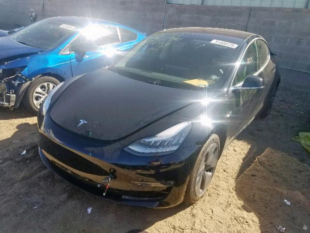 5YJ3E1EA5JF172484 - 2018 TESLA MODEL 3 BLUE photo 2