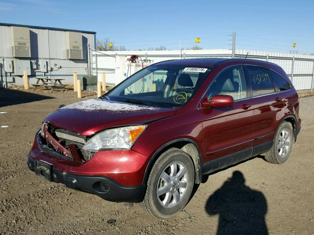 JHLRE48708C069267 - 2008 HONDA CR-V EXL RED photo 2