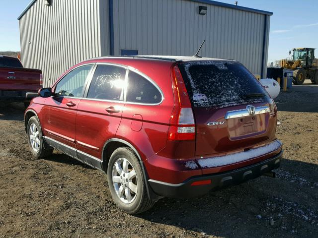 JHLRE48708C069267 - 2008 HONDA CR-V EXL RED photo 3