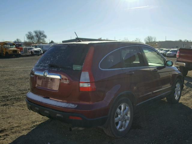 JHLRE48708C069267 - 2008 HONDA CR-V EXL RED photo 4