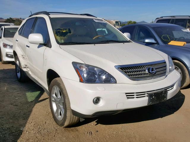 JTJHW31U782867316 - 2008 LEXUS RX 400H WHITE photo 1