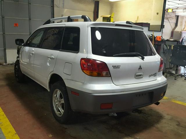 JA4LZ31G83U114190 - 2003 MITSUBISHI OUTLANDER WHITE photo 3