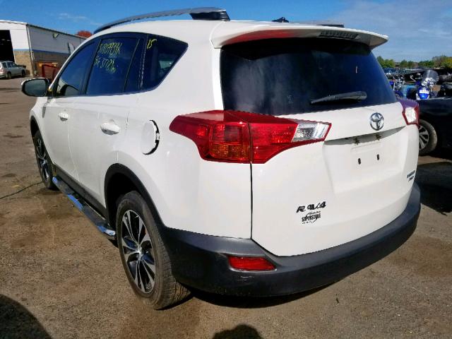 JTMDFREV1FD166697 - 2015 TOYOTA RAV4 LIMIT WHITE photo 3