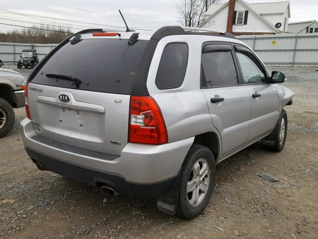 KNDJE723597580727 - 2009 KIA SPORTAGE L SILVER photo 4