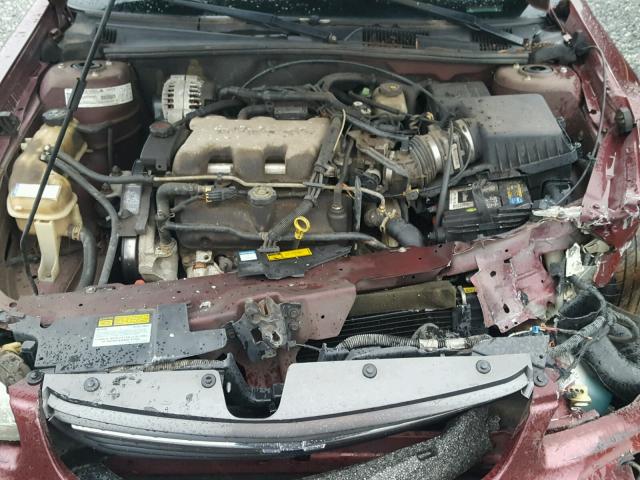 1G1ND52J916160429 - 2001 CHEVROLET MALIBU BURGUNDY photo 7