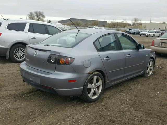 JM1BK323741213040 - 2004 MAZDA 3 S GRAY photo 4