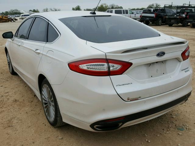 3FA6P0K91FR113522 - 2015 FORD FUSION TIT WHITE photo 3