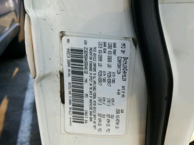 2C8GM684X5R648132 - 2005 CHRYSLER PACIFICA T WHITE photo 10