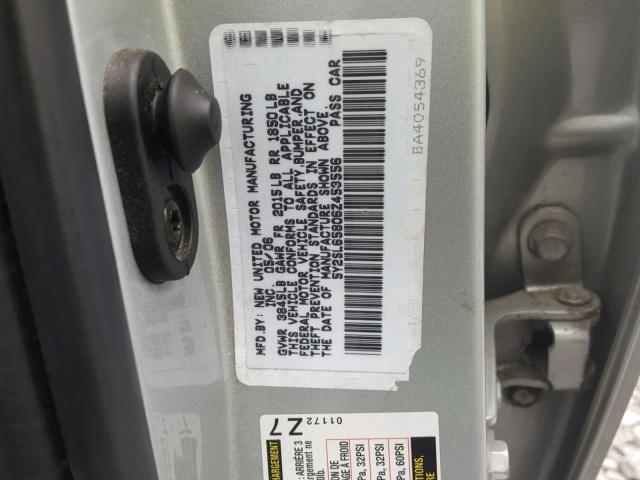 5Y2SL65806Z453556 - 2006 PONTIAC VIBE SILVER photo 10