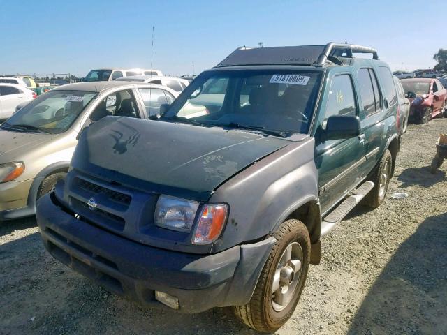 5N1ED28Y91C527904 - 2001 NISSAN XTERRA XE GREEN photo 2