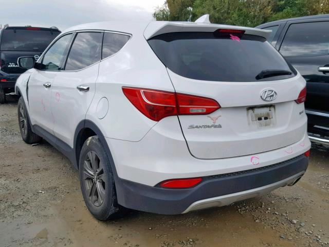 5XYZT3LB0DG066965 - 2013 HYUNDAI SANTA FE S WHITE photo 3