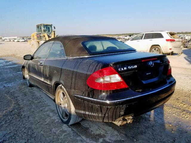 WDBTK72F18T095162 - 2008 MERCEDES-BENZ CLK 550 BLACK photo 3