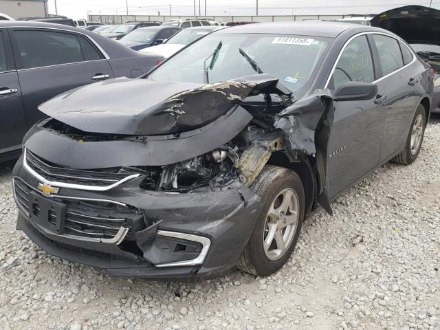 1G1ZB5ST4JF110837 - 2018 CHEVROLET MALIBU LS ნაცრისფერი ფოტო 2