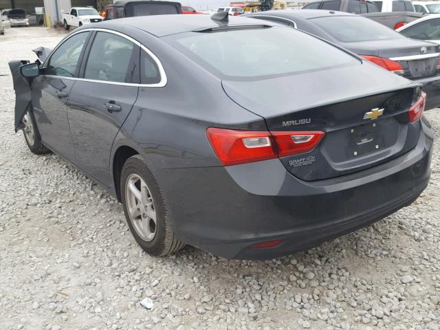 1G1ZB5ST4JF110837 - 2018 CHEVROLET MALIBU LS ნაცრისფერი ფოტო 3