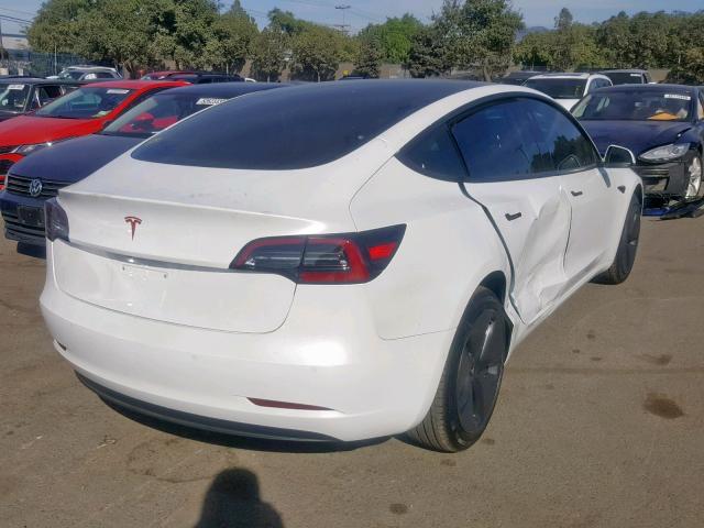 5YJ3E1EA0KF416026 - 2019 TESLA MODEL 3 WHITE photo 4