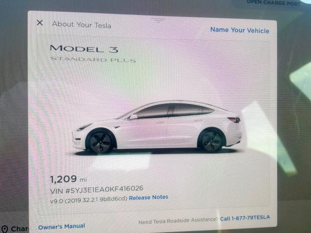 5YJ3E1EA0KF416026 - 2019 TESLA MODEL 3 WHITE photo 8