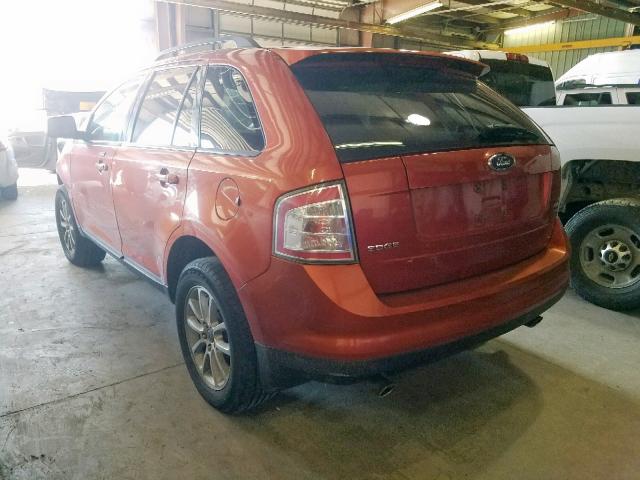 2FMDK48C37BA89939 - 2007 FORD EDGE SEL ORANGE photo 3