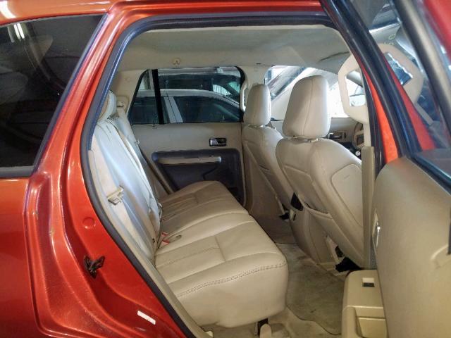 2FMDK48C37BA89939 - 2007 FORD EDGE SEL ORANGE photo 6