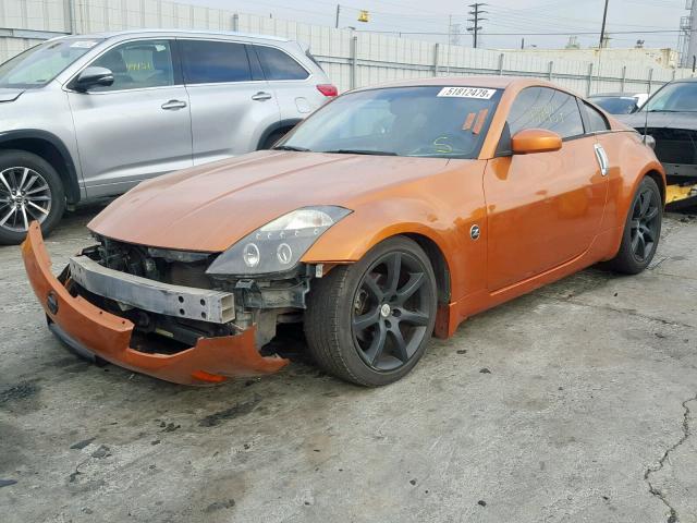 JN1AZ34D43T102013 - 2003 NISSAN 350Z COUPE ORANGE photo 2