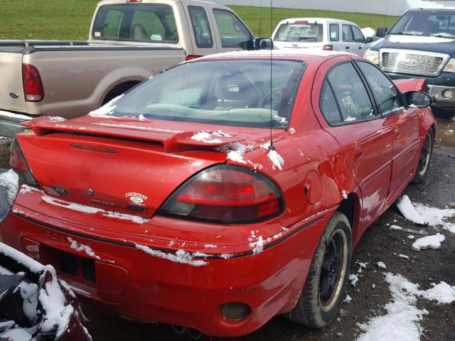 1G2NW52EX4C225707 - 2004 PONTIAC GRAND AM G RED photo 4