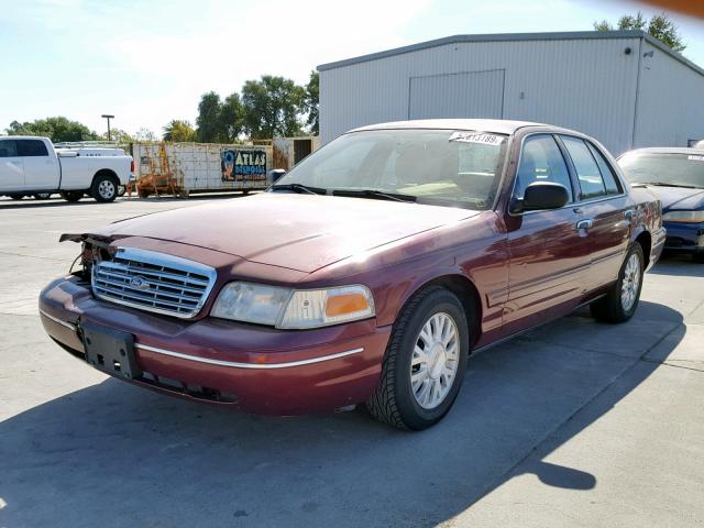 2FAFP74WX4X127591 - 2004 FORD CROWN VICT BURGUNDY photo 2