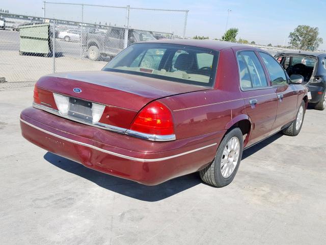 2FAFP74WX4X127591 - 2004 FORD CROWN VICT BURGUNDY photo 4