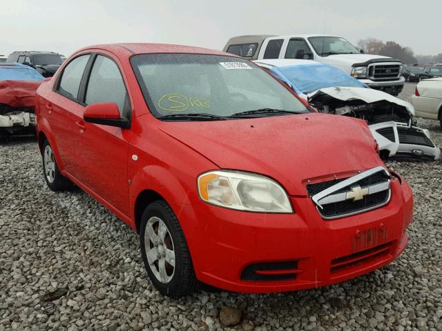 KL1TD56608B111181 - 2008 CHEVROLET AVEO BASE Қызыл фото 1